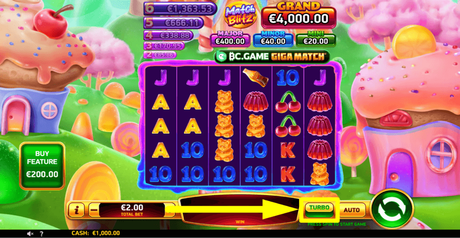 Bc Game Giga Match Turbo Feature