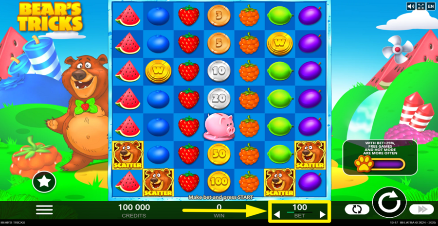 Bears Tricks Adjust Bet