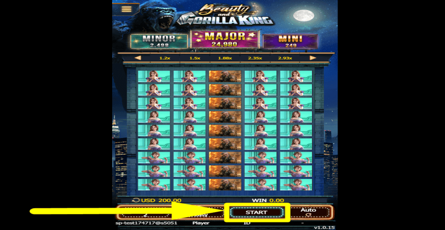 Beauty And Gorilla King Start Button