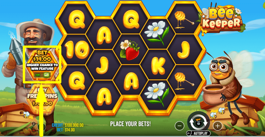 Bee Keeper Ante Bet Feature