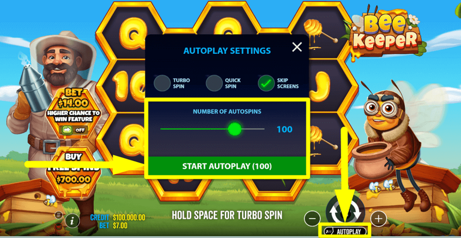 Bee Keeper Autoplay Feature
