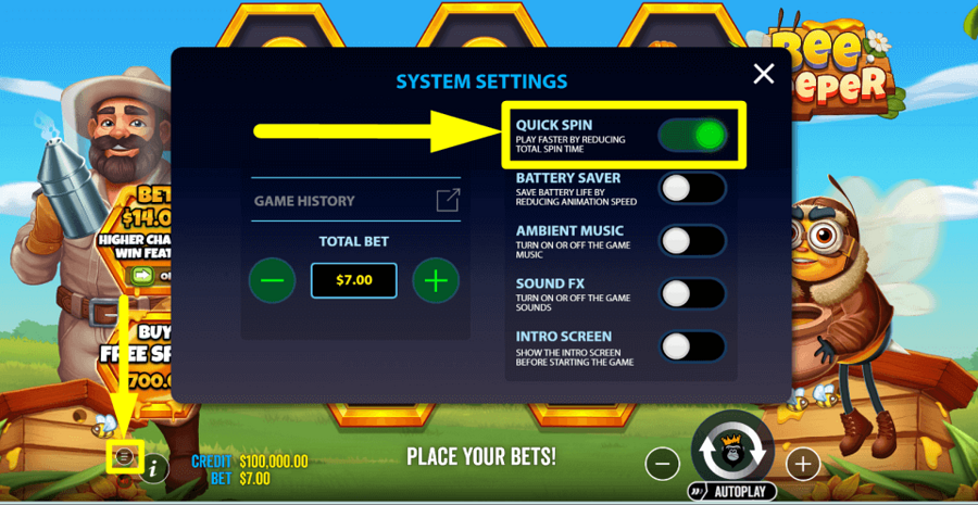 Bee Keeper Turbo Feature