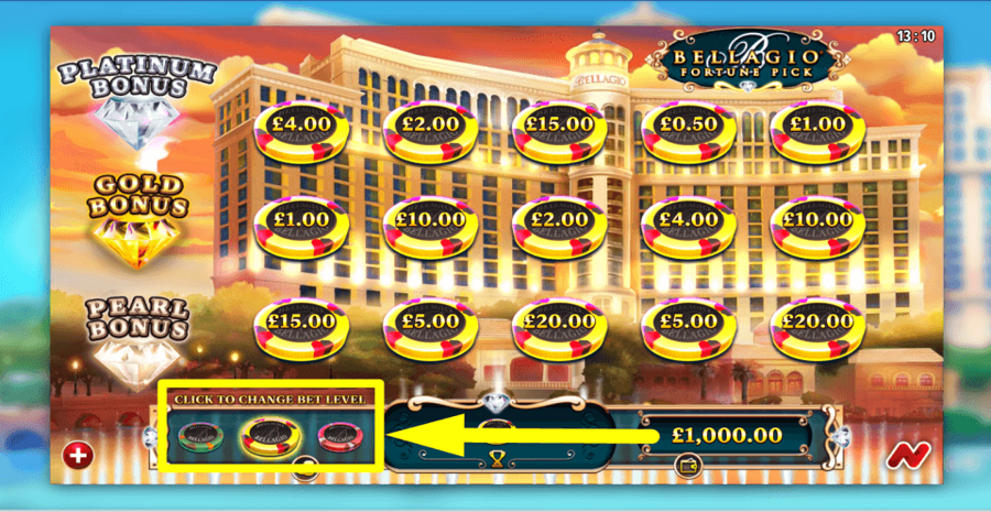 Bellagio Fortune Pick Bet Value