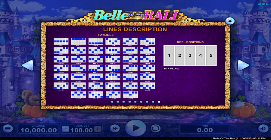 Belle Of The Ball Payline