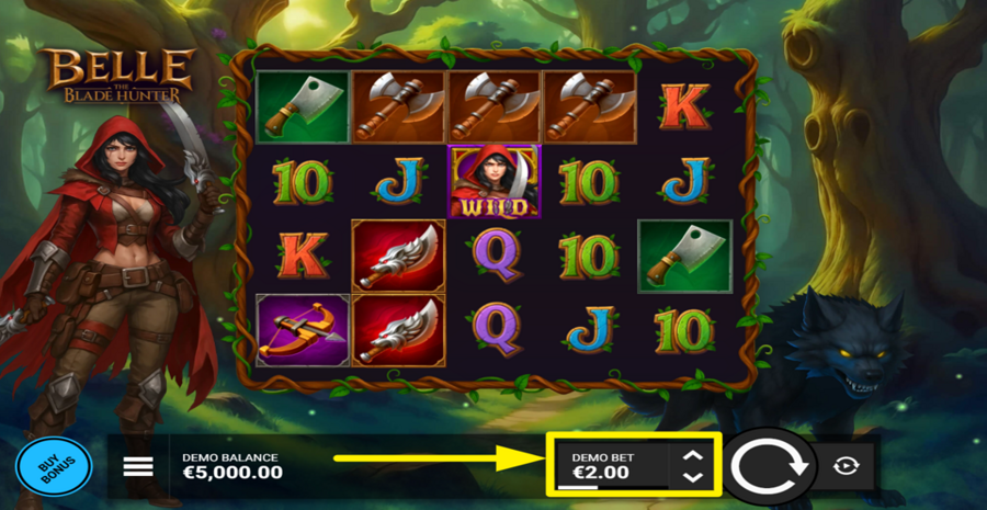 Belle The Blade Hunter Adjust Bet