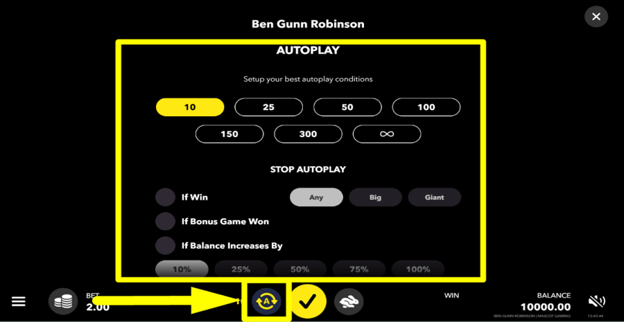 Ben Gunn Robinson Autoplay Feature