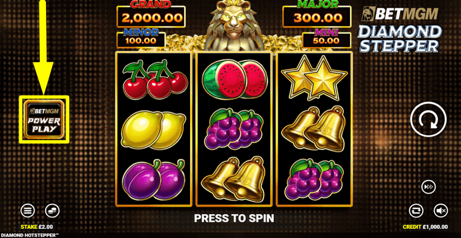 Betmgm Diamond Stepper Power Play Feature