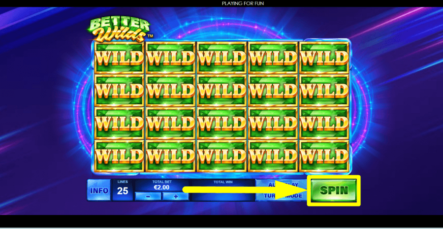 Better Wilds Spin Button
