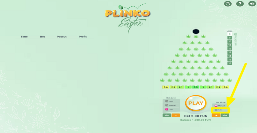 Bgaming Easter Plinko Autoplay