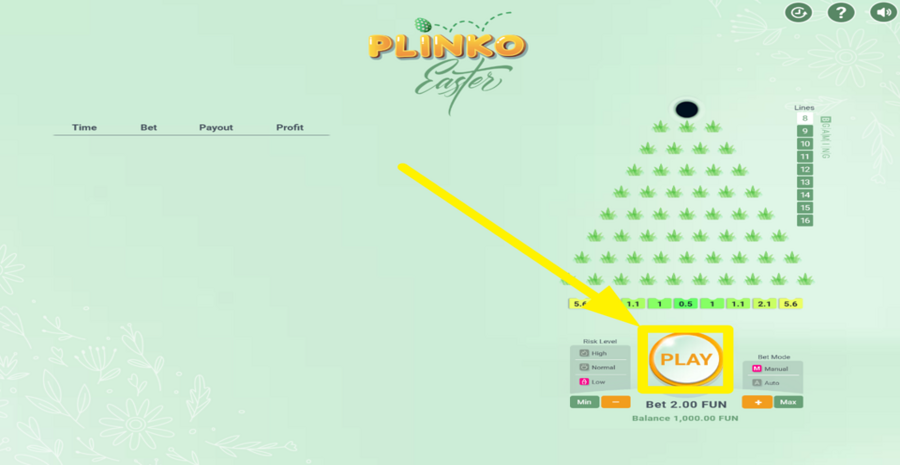 Bgaming Easter Plinko Play