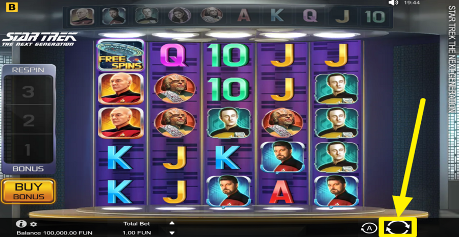 Bgaming Star Trek The Next Generation Spin