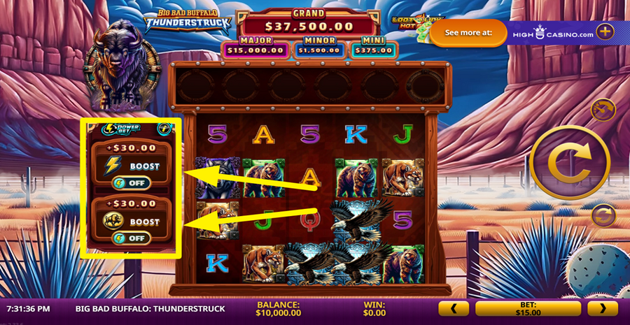 Big Bad Buffalo Thunderstruck Turbo Bonus Bet