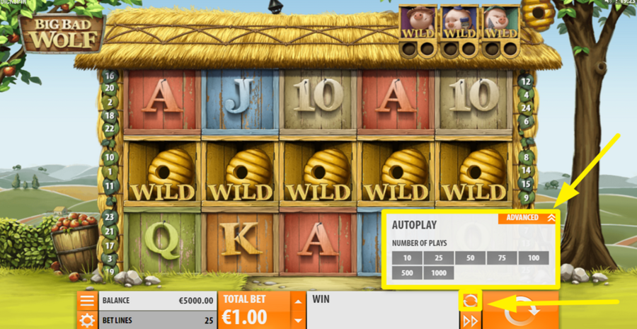 Big Bad Wolf Quickspin Autoplay Feature