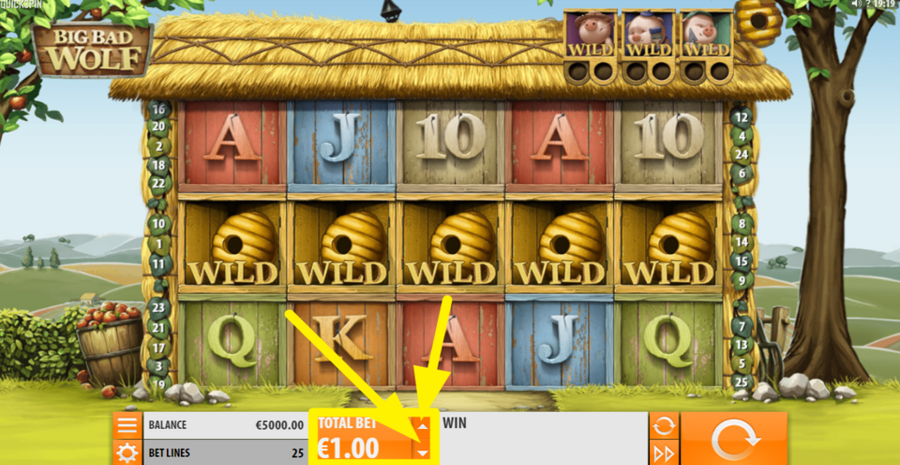Big Bad Wolf Quickspin Bet Adjust