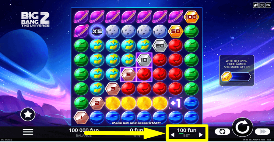 Big Bang 2 The Universe Bet Value