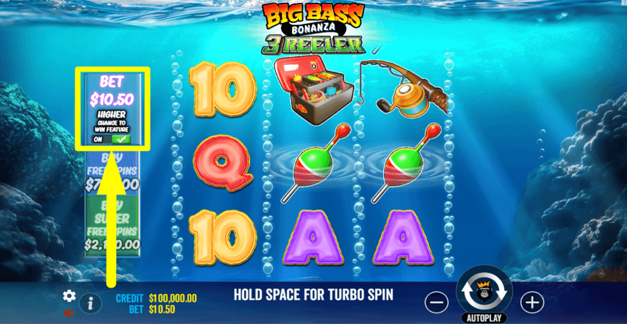 Big Bass Bonanza 3 Reeler Ante Bet Feature