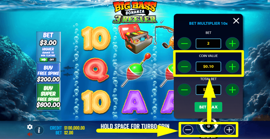 Big Bass Bonanza 3 Reeler Coin Value