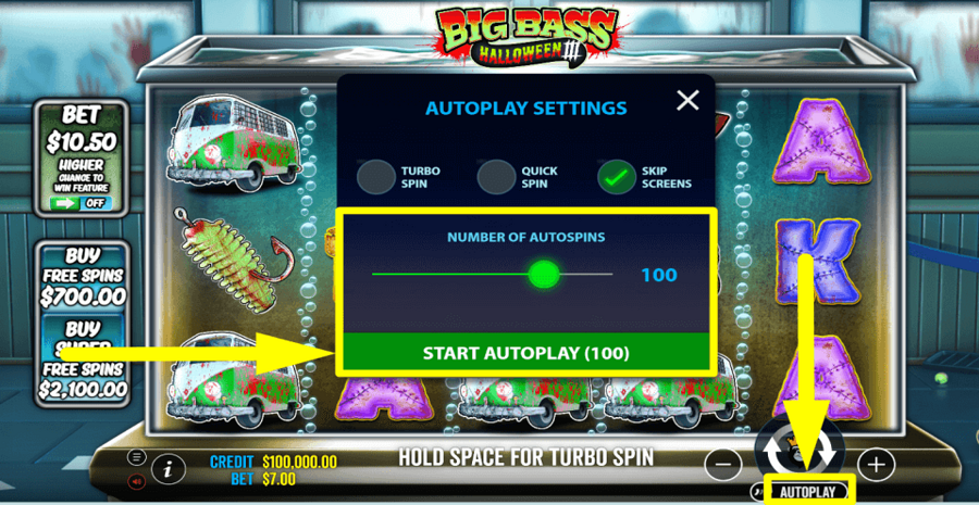 Big Bass Halloween 3 Autoplay Feature