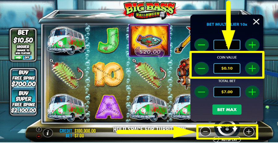 Big Bass Halloween 3 Coin Value