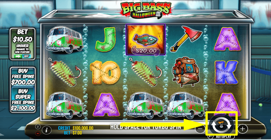 Big Bass Halloween 3 Spin Button