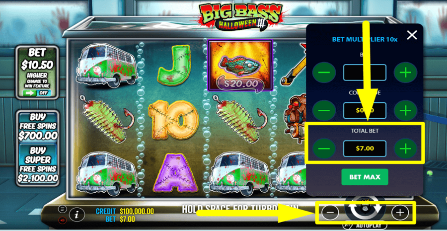 Big Bass Halloween 3 Total Bet Value