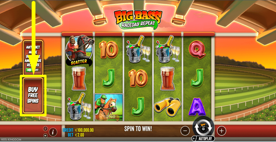 Big Bass Raceday Repeat Buy Feature