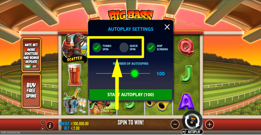 Big Bass Raceday Repeat Turbo Feature