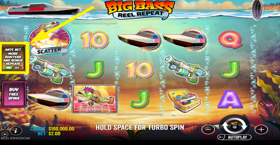 Big Bass Reel Repeat Ante Bet