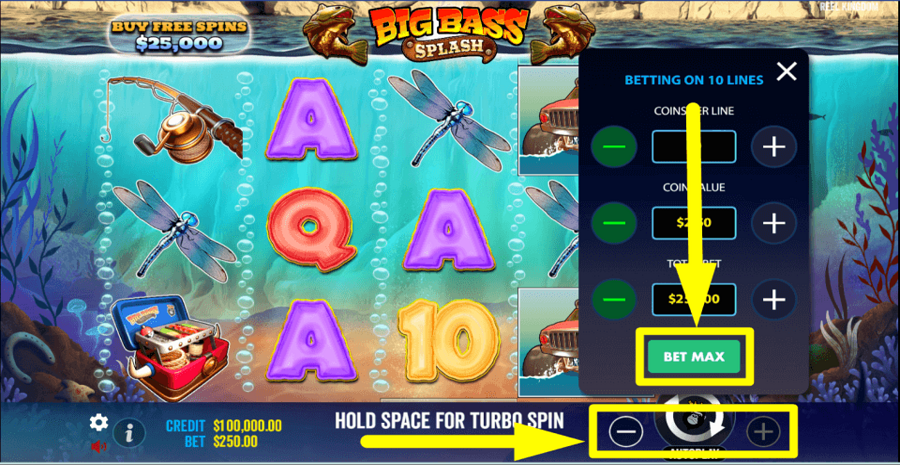 Big Bass Splash Bet Max Button