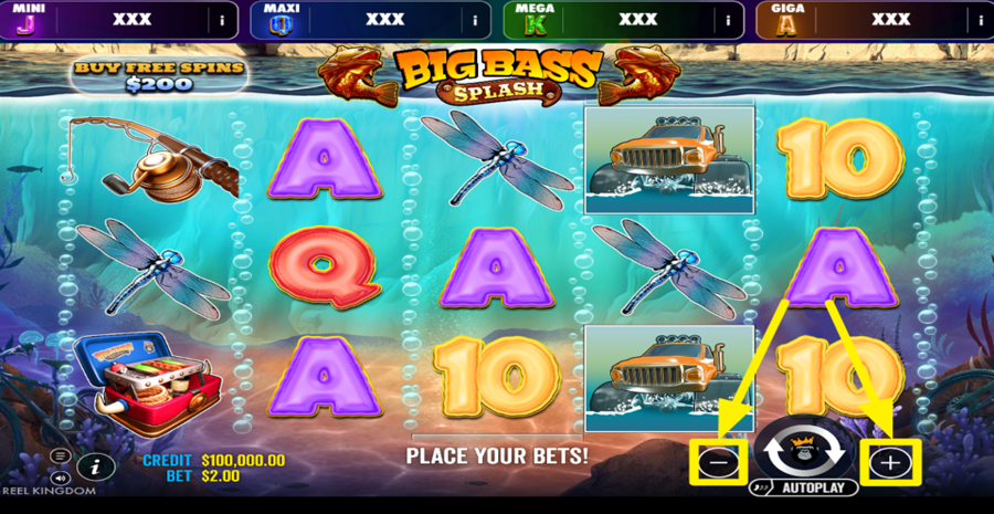 Big Bass Splash Oranje Jackpot Adjust Bet