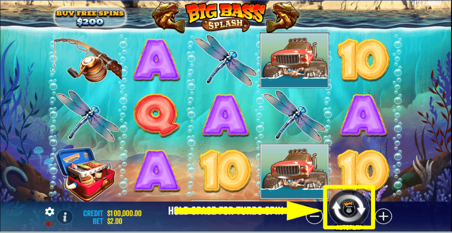 Big Bass Splash Spin Button