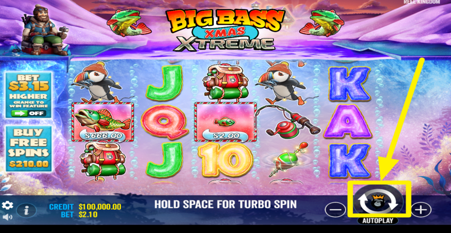 Big Bass Xmas Xtreme Spin Button
