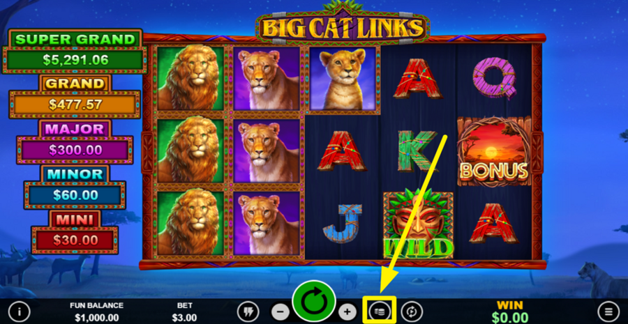 Big Cat Links Max Bet