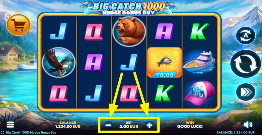Big Catch 1000 Nudge Bonus Buy Adjust Bet
