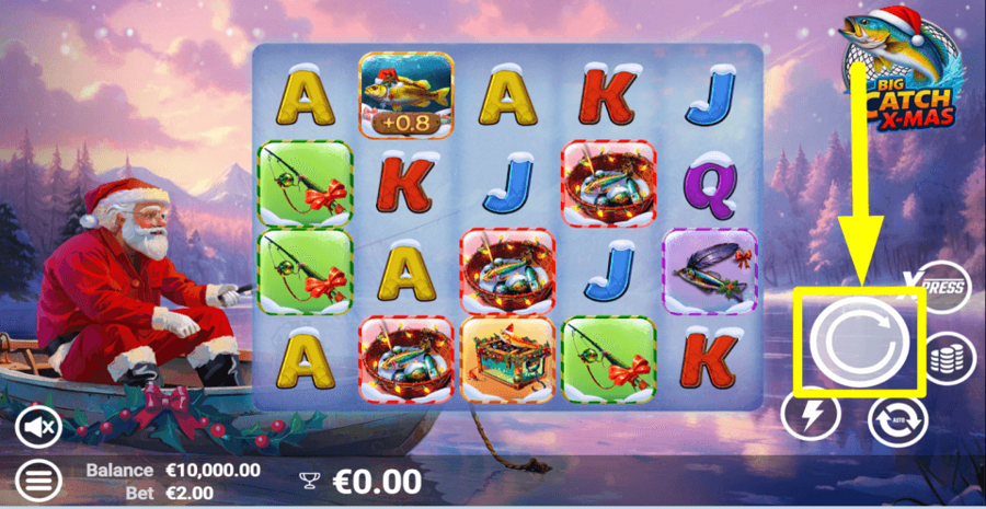 Big Catch Xmas Spin Button