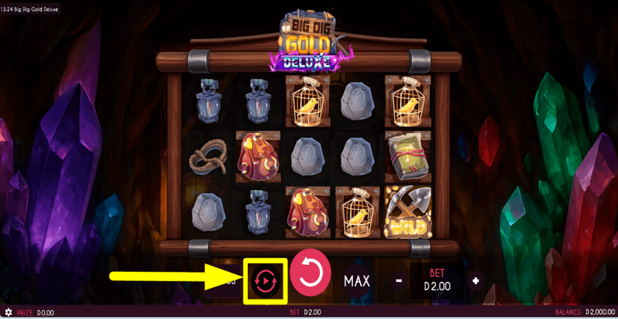 Big Dig Gold Deluxe Autoplay Feature