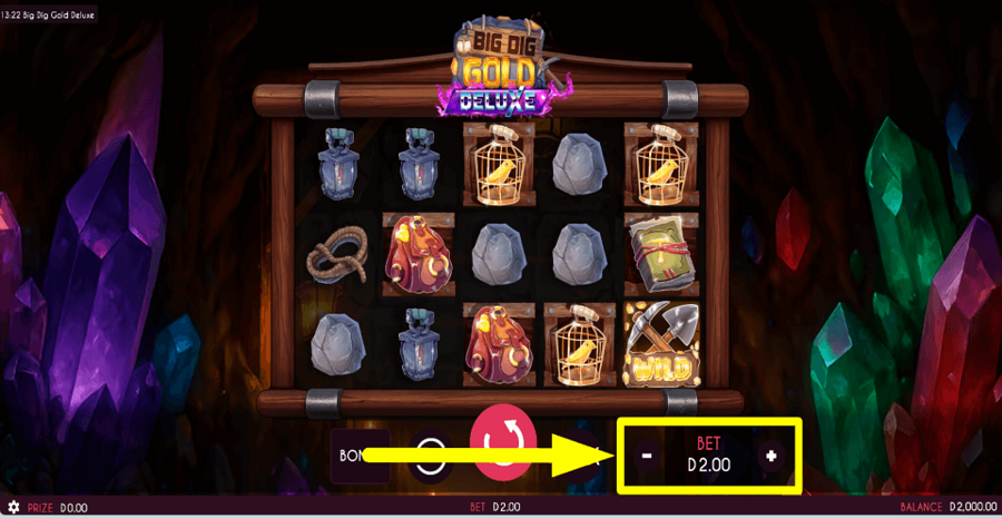 Big Dig Gold Deluxe Bet Value