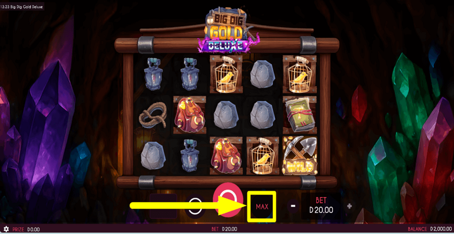 Big Dig Gold Deluxe Max Button