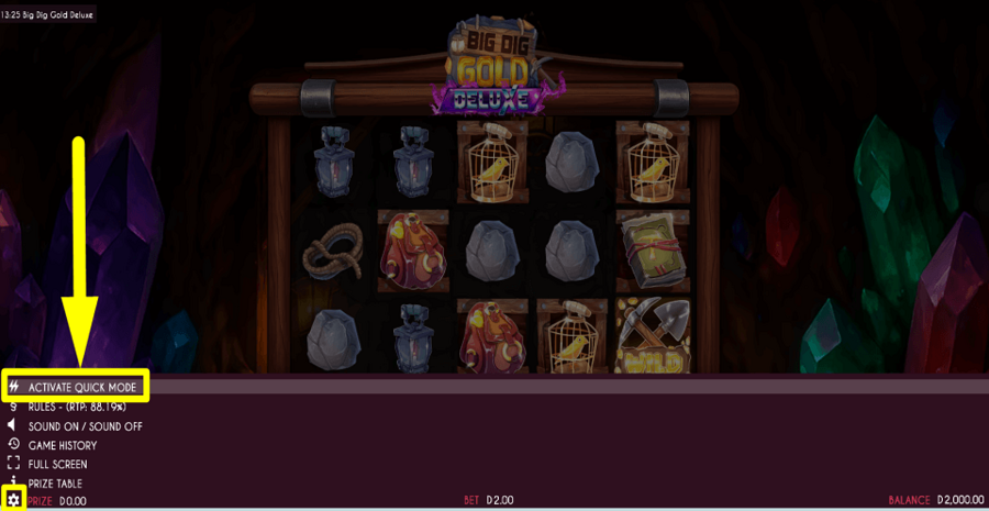 Big Dig Gold Deluxe Turbo Feature