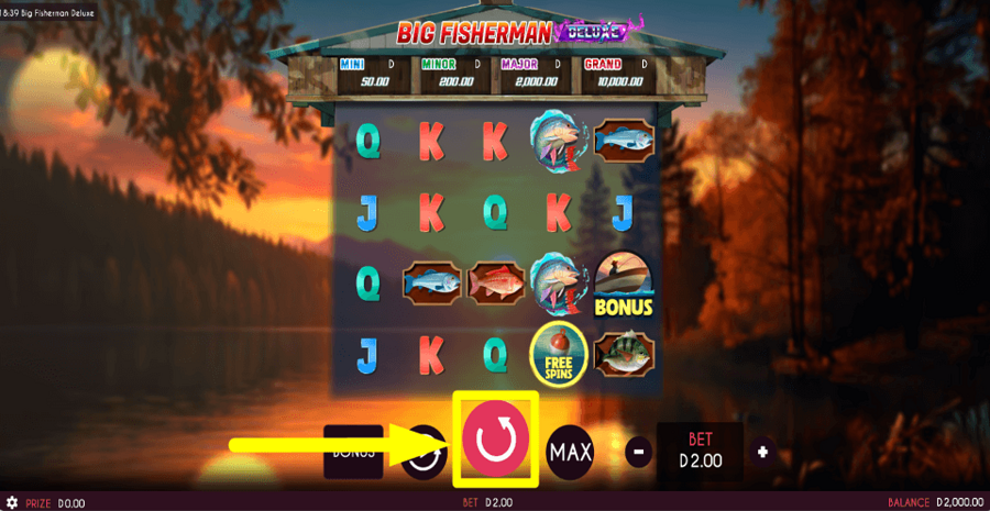 Big Fisherman Deluxe Spin Button
