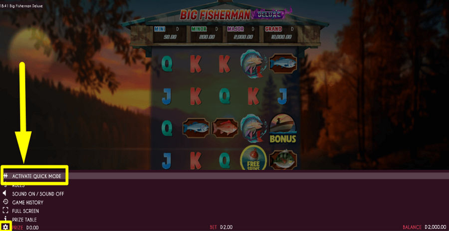 Big Fisherman Deluxe Turbo Feature