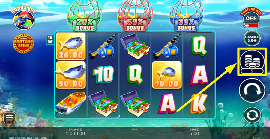 Big Fishing Net Fortune Choose Bet