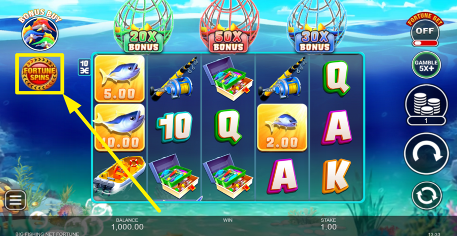 Big Fishing Net Fortune Fortune Spins