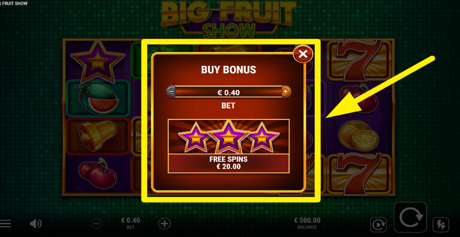 Big Fruit Show Buy Bonus