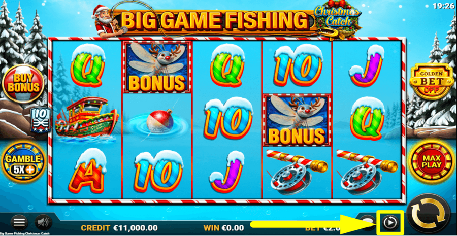 Big Game Fishing Christmas Catch Autoplay Feature