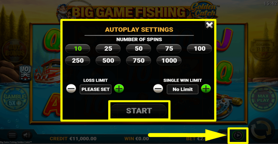 Big Game Fishing Golden Catch Autoplay Feature