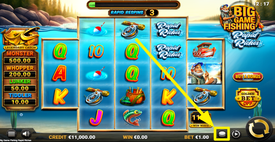 Big Game Fishing Rapid Riches Adjust Bet