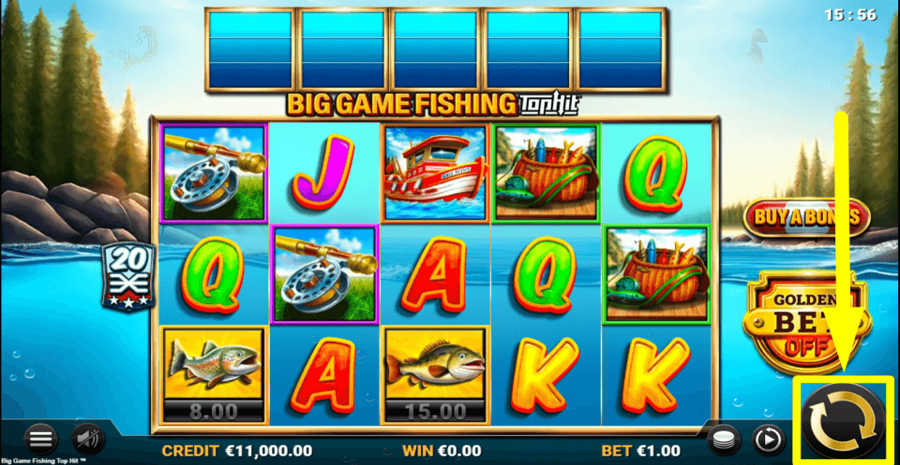 Big Game Fishing Spin Button
