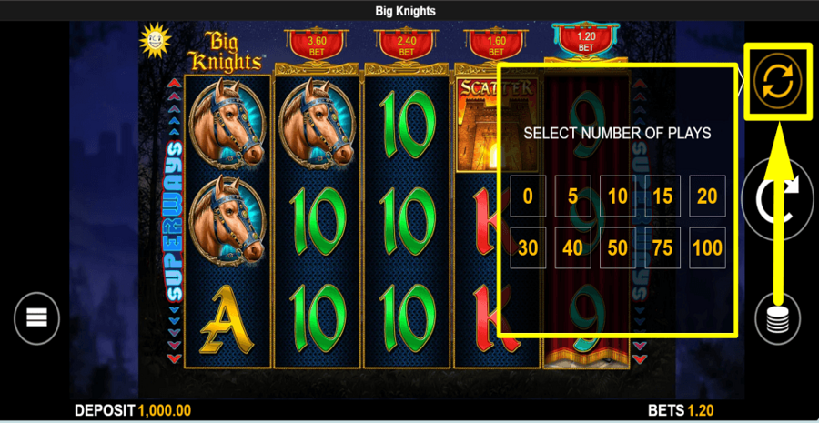 Big Knights Autoplay Feature