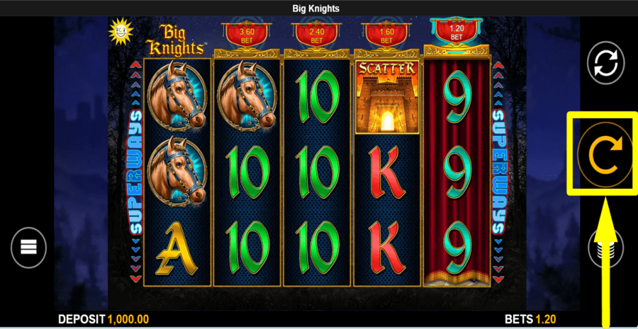Big Knights Spin Button